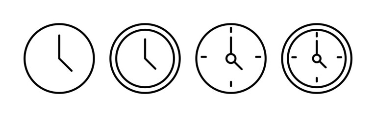 Clock icon vector for web and mobile app. Time sign and symbol. watch icon