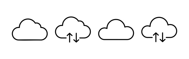 Fototapeta premium Cloud icon vector for web and mobile app. cloud sign and symbol