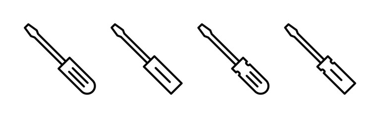 Screwdriver icon vector for web and mobile app. tools sign and symbol