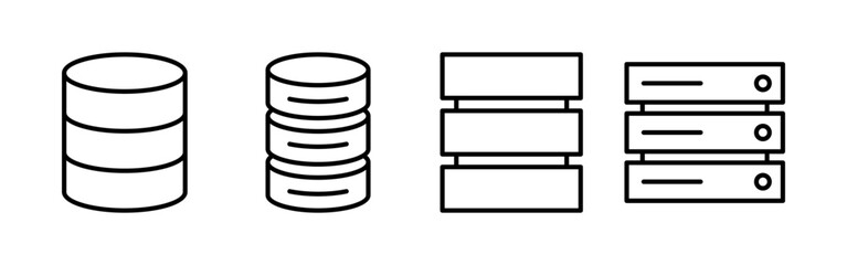 Database icon vector for web and mobile app. database sign and symbol