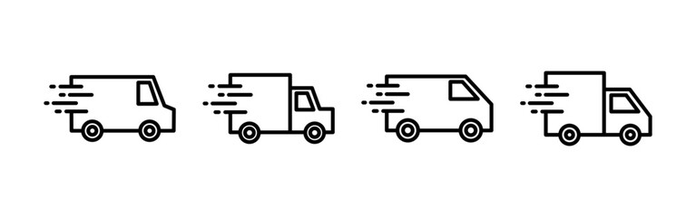 Delivery truck icon vector for web and mobile app. Delivery truck sign and symbol. Shipping fast delivery icon