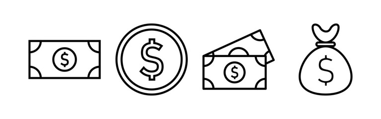 Money icon vector for web and mobile app. Money sign and symbol