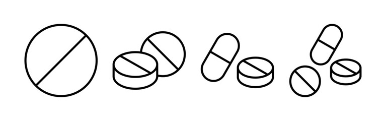 Pills icon vector for web and mobile app. capsule icon. Drug sign and symbol