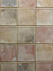 abstract background of brown ceramic tiles, copy space