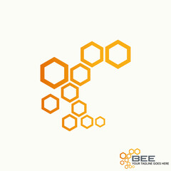 Logo design graphic concept creative abstract premium free vector stock simple unique zoom small to big many bee house. Related to animal or precision