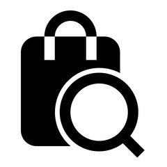 search bag glyph icon