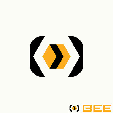 Logo design graphic concept creative abstract premium free vector stock unique letter O font with bee home inside. Related to initial or communication
