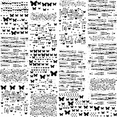 butterfly newspaper print
