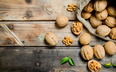 Walnuts in a bag .
