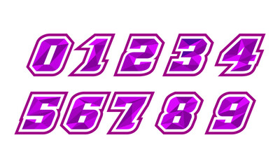 Racing Number Logo Design With Frame in blue color
