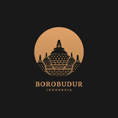 borobudur logo design heritage stupa in indonesia 2