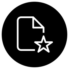 Favorite File circular glyph icon