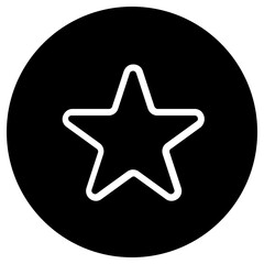 Starred circular glyph icon