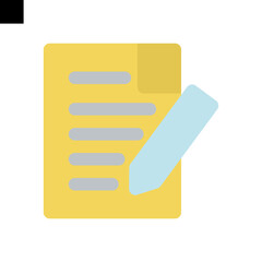 write icon logo flat style vector