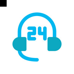 customer service icon logo flat style vector