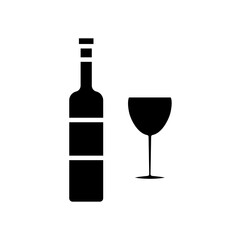 glass and bottles icon vector template design collections flat trendy