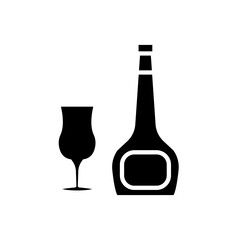 glass and bottles icon vector template design collections flat trendy