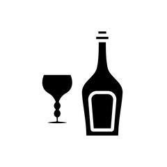glass and bottles icon vector template design collections flat trendy