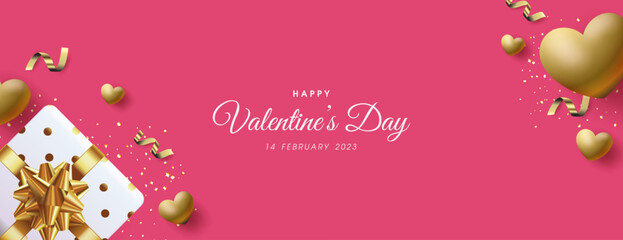 Fototapeta na wymiar Valentines day design. with a soft red background with beautiful writing. Vector premium background for posters, banners and social media posts.