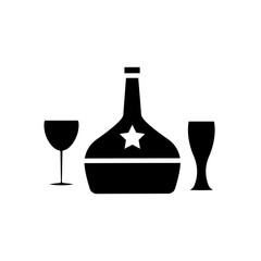 glass and bottles icon vector template design collections flat trendy