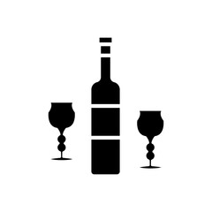 glass and bottles icon vector template design collections flat trendy