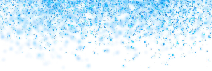 falling blue glowing glitter particles