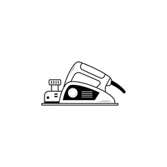 Electric planer handheld icon vector graphics