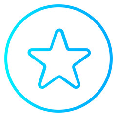 Starred gradient icon