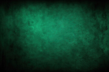 Wall texture in a dark green for a designer backdrop. Plaster of artistry. rough surface with light. abstract design. luminous background raster picture. Generative AI