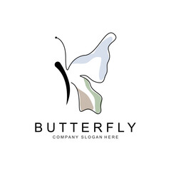 Butterfly Logo Design, Beautiful Flying Animal, Company Brand Icon Illustration, Screen Printing, Salon