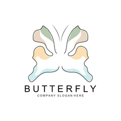 Butterfly Logo Design, Beautiful Flying Animal, Company Brand Icon Illustration, Screen Printing, Salon