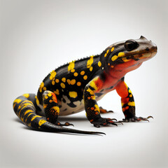 Obraz premium Fire salamander full body image with white background ultra