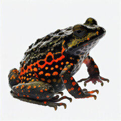 Fire-Bellied Toad full body image with white background ultra



