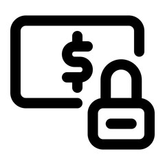 Secure Cash line icon