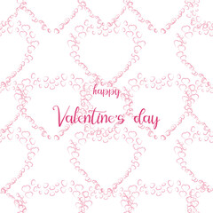 Happy valentine's day card. Greeting card template. Vector concept.