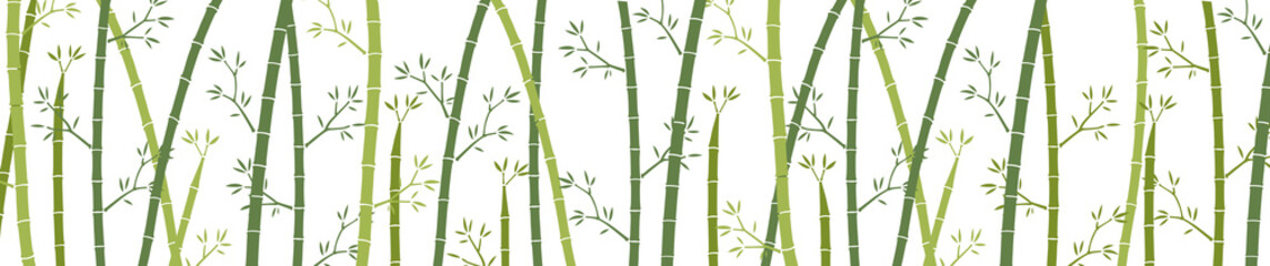 Fototapeta na wymiar 透過背景の竹模様な背景素材（ワイド＆緑） 