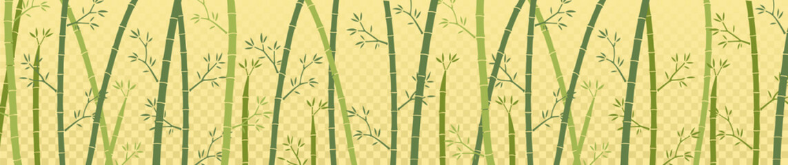 金色背景の竹模様な背景素材（ワイド）

