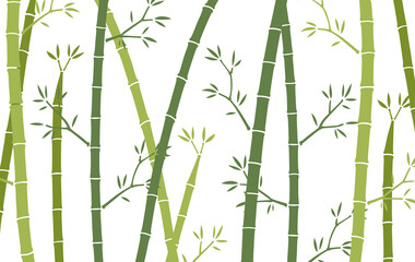 透過背景の竹模様な背景素材（緑）
