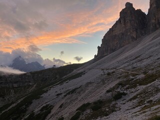 sunset over the mountains