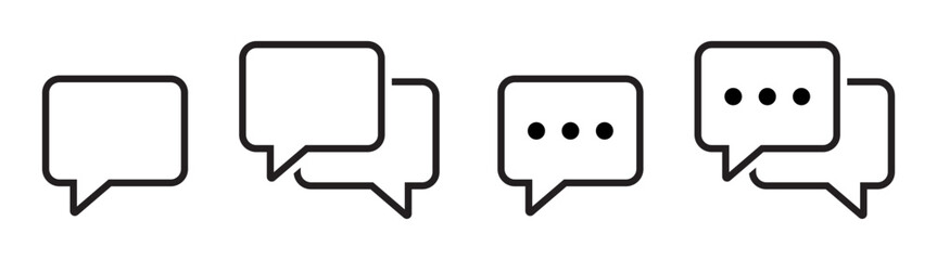 Naklejka premium Chat message icon set