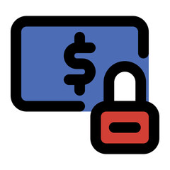 Secure Cash filled flat icon