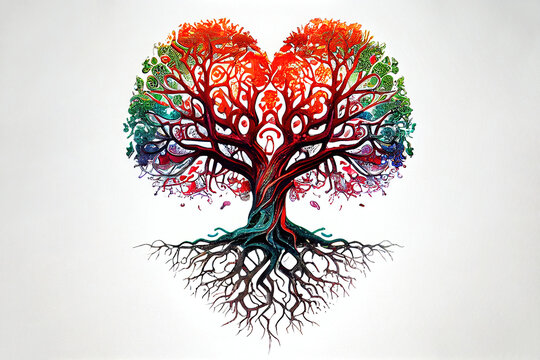 Tree of life, heart, Generative AI