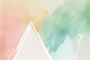 Clean minimal watercolor background with abstract shapes and pastel colors - Generative AI illustration