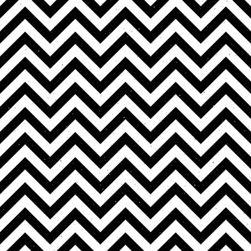 Grunge zigzag seamless pattern. Black and white chevron fabric texture. Abstract zig zag background. Repeating vector