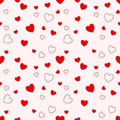 seamless pattern with hearts