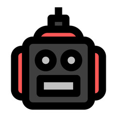 bug filled flat icon