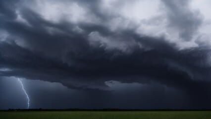 Obraz na płótnie Canvas Stormy clouds and rain with dramatic sky.