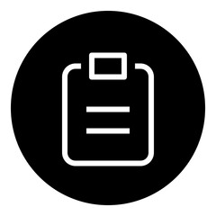 Obraz premium clipboard circular glyph icon