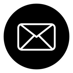 mail  circular glyph icon