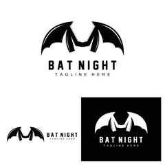 Bat Logo, Night Flying Animal Icon, Company Vector,Halloween Template